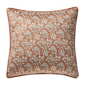 Ginger Floral Velvet Decorative Pillow 20x20 Inch - Farmhouse Style