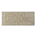 Lacey Taupe Medallion Knitted Bath Rug Runner - 24 x 60 Inches