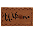 My Texas House Fall Multicolor Welcome Pumpkin Outdoor Coir Doormat - 18 x 30 Inches, Under 2x3