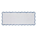 Cotton Bath Rug Runner - My Texas House Whitney Blue Scallop, 24 x 60 in