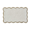 Cotton Bath Rug with Scalloped Edge - Ivory, 20 x 32 Inches - My Texas House Whitney