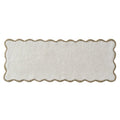Cotton Bath Rug Runner - Ivory Scallop, 24 x 60 Inches - Farmhouse Style
