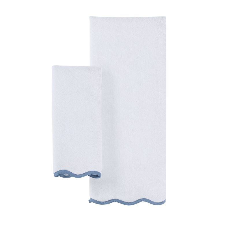 Blue Cotton Hand and Bath Towel Set - Whitney Collection, 2-Piece