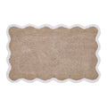 Cotton Bath Rug Taupe Whitney Scallop 20 x 32 Inches - My Texas House