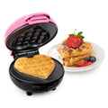 Heart-Shaped Waffle Maker - Compact 5-Inch Nonstick Electric Breakfast Grill