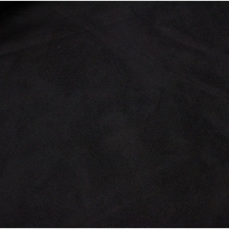 Faux Suede Fabric by the Yard - Black - 58” Wide Polyester Craft Material