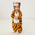 Kids Animal Cosplay Romper Hooded Zipper Jumpsuit for 3-6 Months - Orange, Unisex
