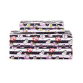 King Summerween Microfiber Sheet Set - Nautical Ghosts Black & White, 4 Piece