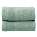 Green Cotton Blend Bath Towel Set of 2 - Soft, Absorbent, Quick-Dry 27x54