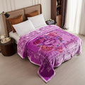 King Size Purple Mink Fleece Blanket 10.5lbs Heavy Warm Bedspread 87x94