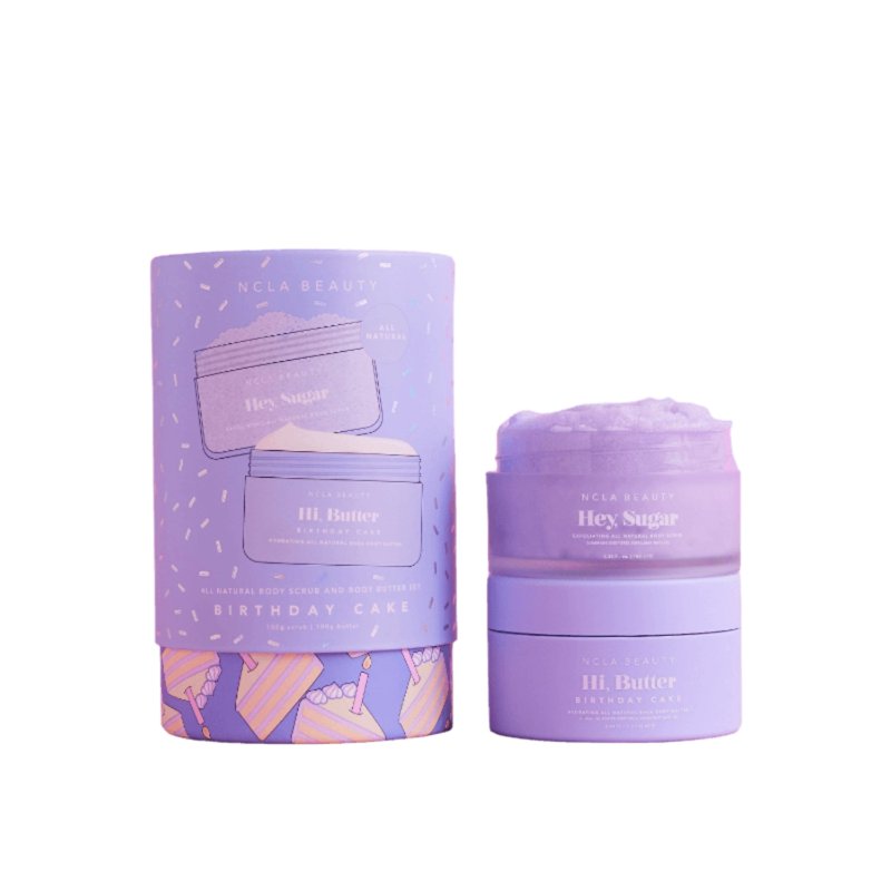 Birthday Cake Body Care Set - Exfoliating Scrub & Hydrating Butter