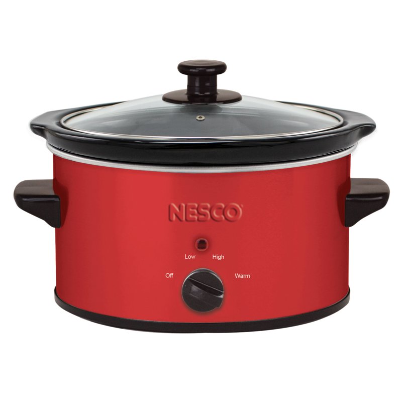 1.5 Qt Metallic Slow Cooker - 120 Watt, Red