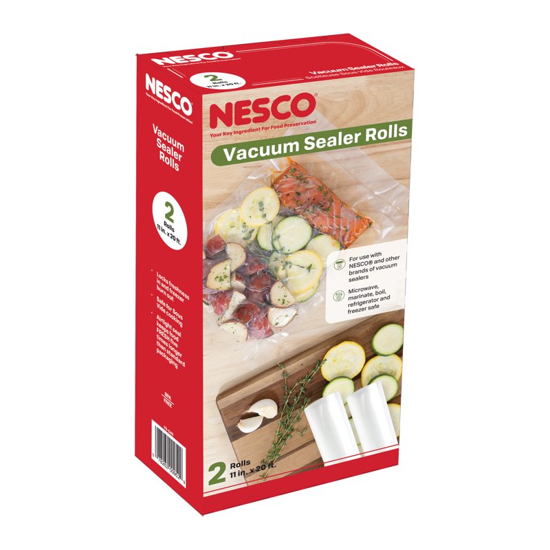 Vacuum Sealer Bag Rolls - 11" x 20' BPA-Free, 2-Pack