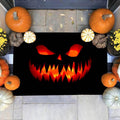 Halloween Welcome Doormat with Pumpkin Design - Non-Slip Indoor Outdoor Mat 19.7x31.5 Inches