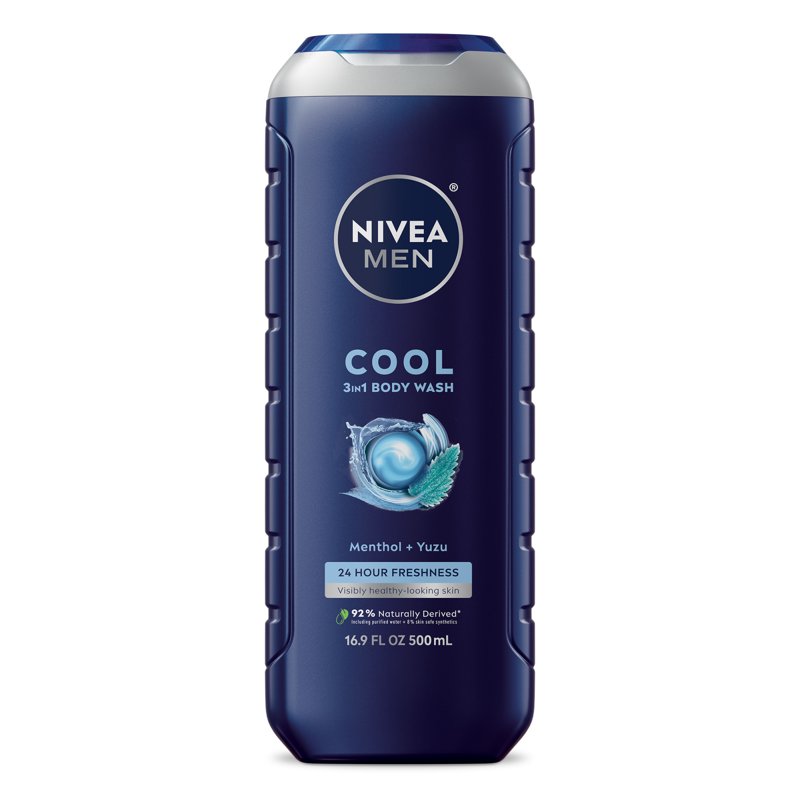 3-in-1 Body Wash for Men with Menthol & Yuzu Scent - 16.9 fl oz