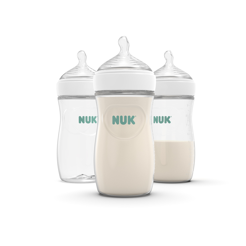 NUK Simply Natural Baby Bottles - 9 oz, Medium Flow, 3 Count