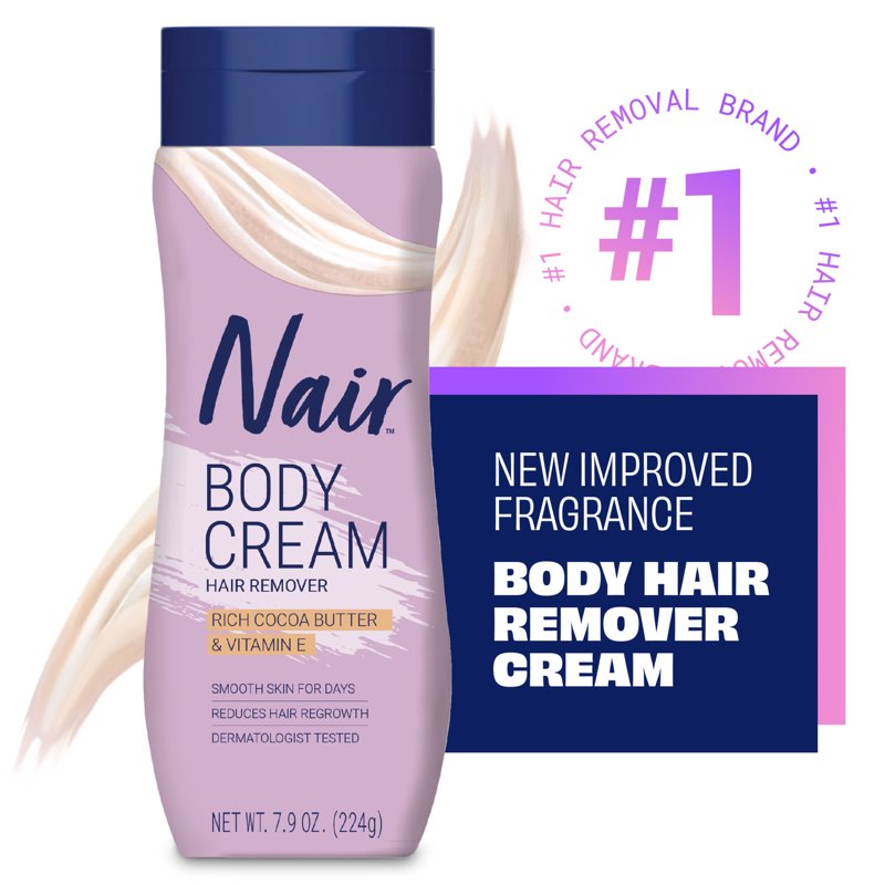 Hair Removal Cream with Cocoa Butter & Vitamin E for Smooth Skin - 7.9 oz