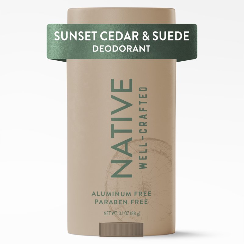 Aluminum-Free Deodorant for Men - Sunset Cedar & Suede, 3.1 oz