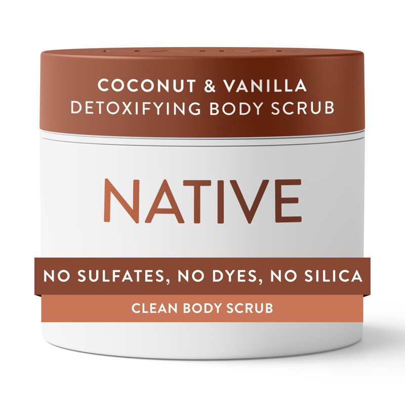 Detoxifying Body Scrub - Coconut & Vanilla Exfoliating Polish, 12 oz