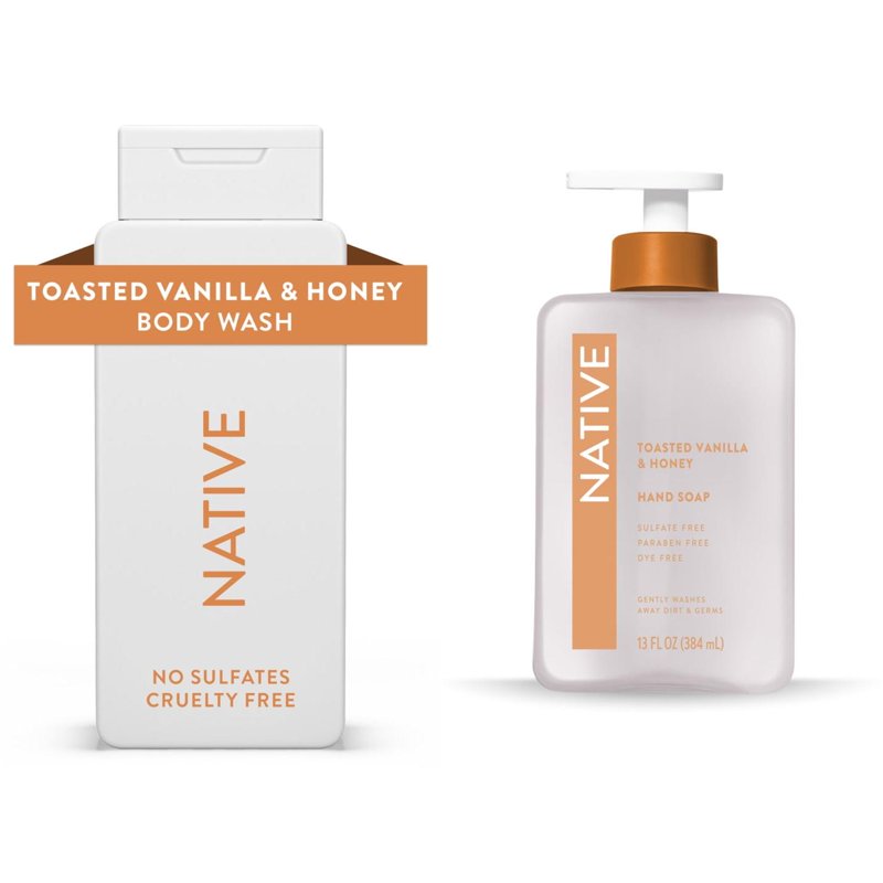Toasted Vanilla & Honey Body Wash and Hand Soap Set - 18oz & 13oz