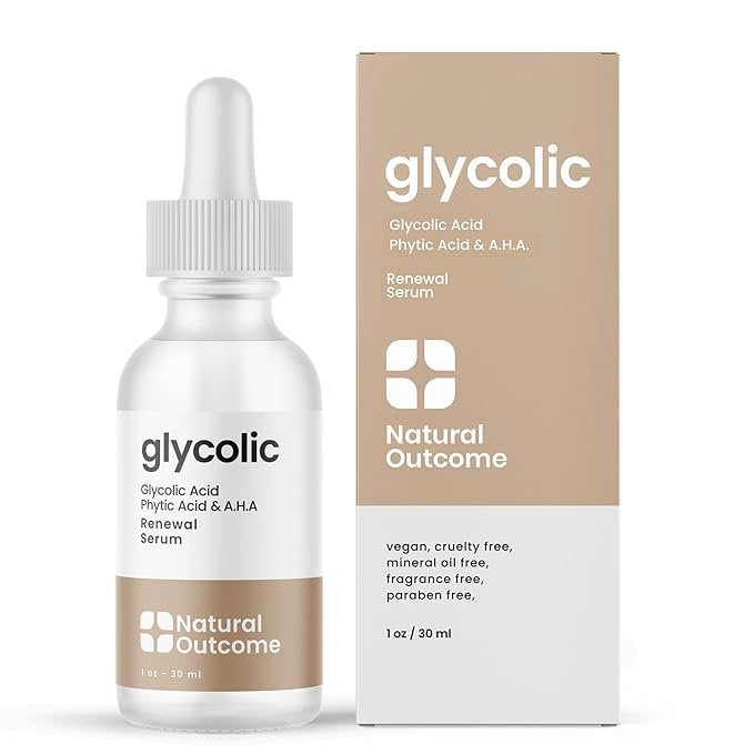 Glycolic Acid Facial Serum 12% AHA Exfoliating Skin Renewal Treatment 10 oz