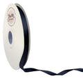 Navy Blue Double Faced Satin Ribbon - 3/8 Inch x 100 Yards, Craft & Wedding Trim