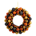30-Inch Halloween Pumpkin Wreath Shatterproof Jack-o'-Lantern Decor