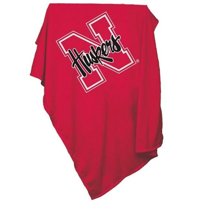 Nebraska Cornhuskers Sweatshirt Blanket 54x84 Inches - Officially Licensed Cozy Throw