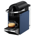 Compact Single-Serve Espresso Coffee Machine - Navy Blue Industrial Design
