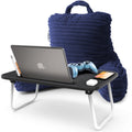 Nestl Reading Pillow with Lap Desk Stand - Small Royal Blue Support Cushion for Kids & Teens