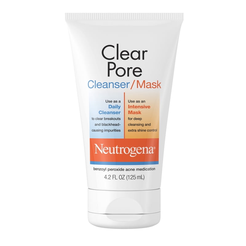 2-in-1 Acne Face Wash and Deep Cleansing Clay Mask, 3.5% Benzoyl Peroxide
