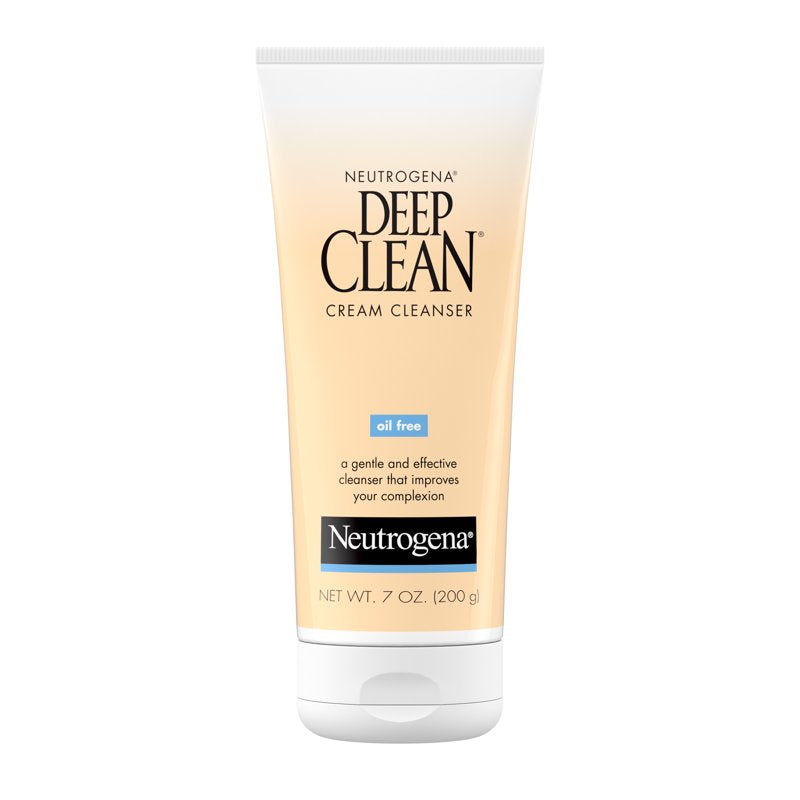Deep Clean Cream Facial Cleanser, Oil-Free Daily Face Wash, 7 fl. oz