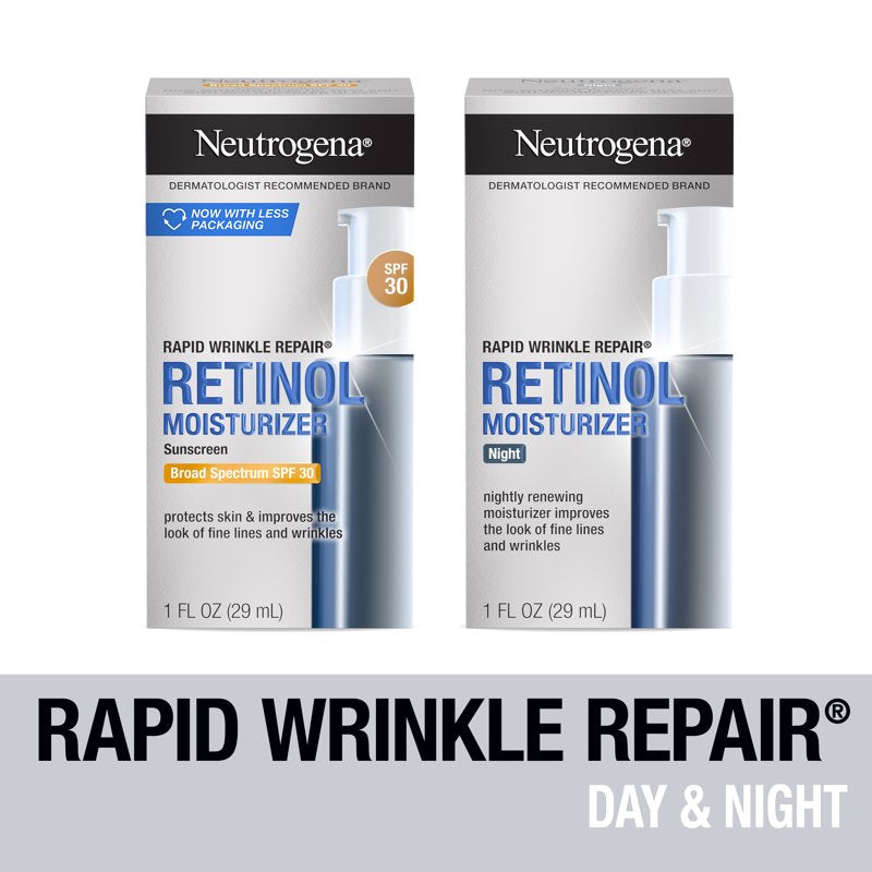 Rapid Wrinkle Repair Moisturizer Set with SPF 30 & Retinol - 1 oz