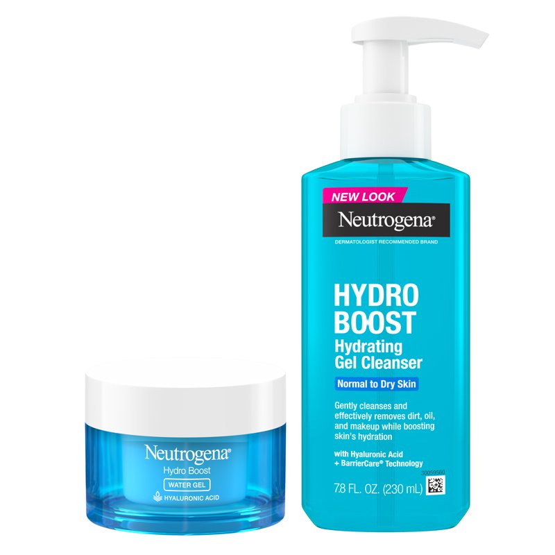 Hydrating Skincare Duo Set: Foaming Face Cleanser and Water Gel Moisturizer