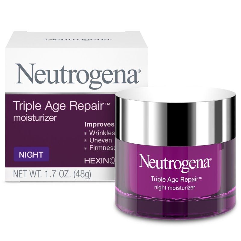 Triple Age Repair Night Cream Moisturizer for Wrinkles and Dark Spots 1.7 oz