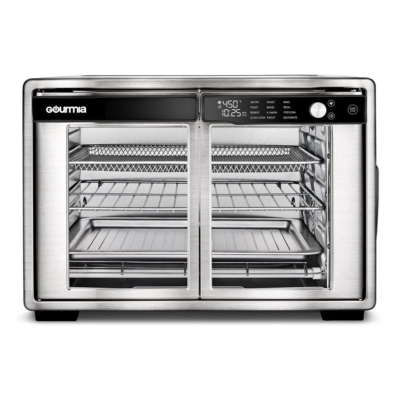 37 Qt French Door Air Fryer Toaster Oven - Stainless Steel, 12 Presets