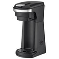 Single-Serve Coffee Maker with Reusable Pod - 14 oz Capacity, Black