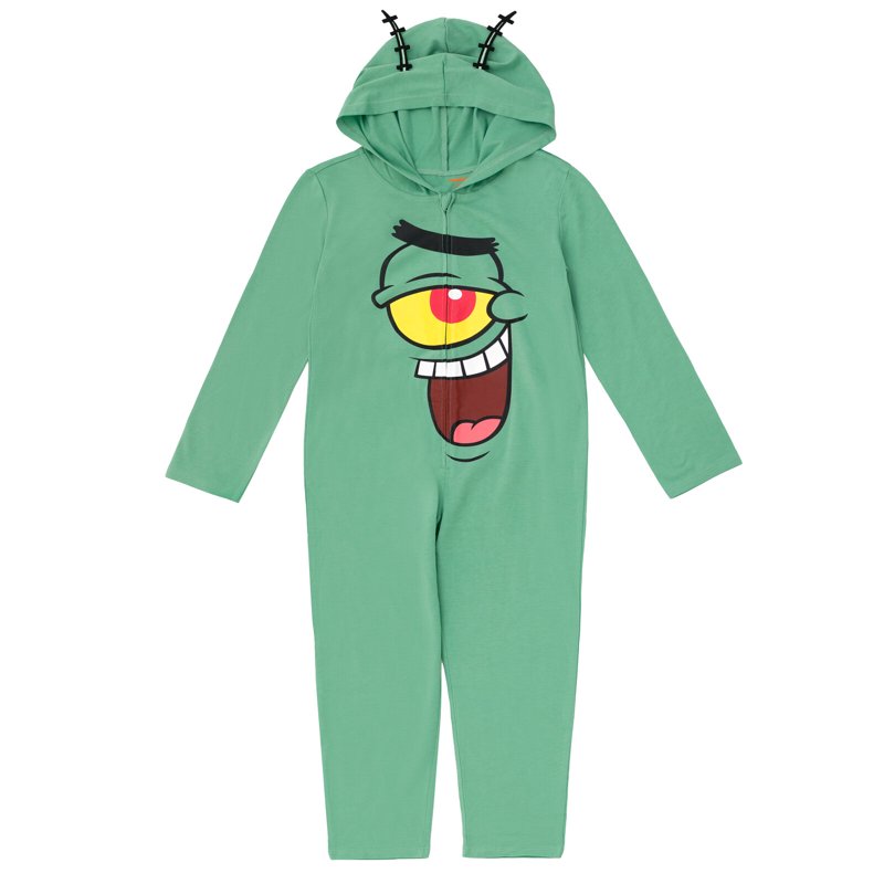 Nickelodeon SpongeBob Plankton Cosplay Costume Coverall - Green, 10-12 Variation