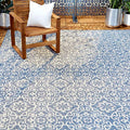 Nicole Miller New York Patio Country Danica Geometric Indoor Outdoor Area Rug - 5'2" x 7'2" - Blue Grey