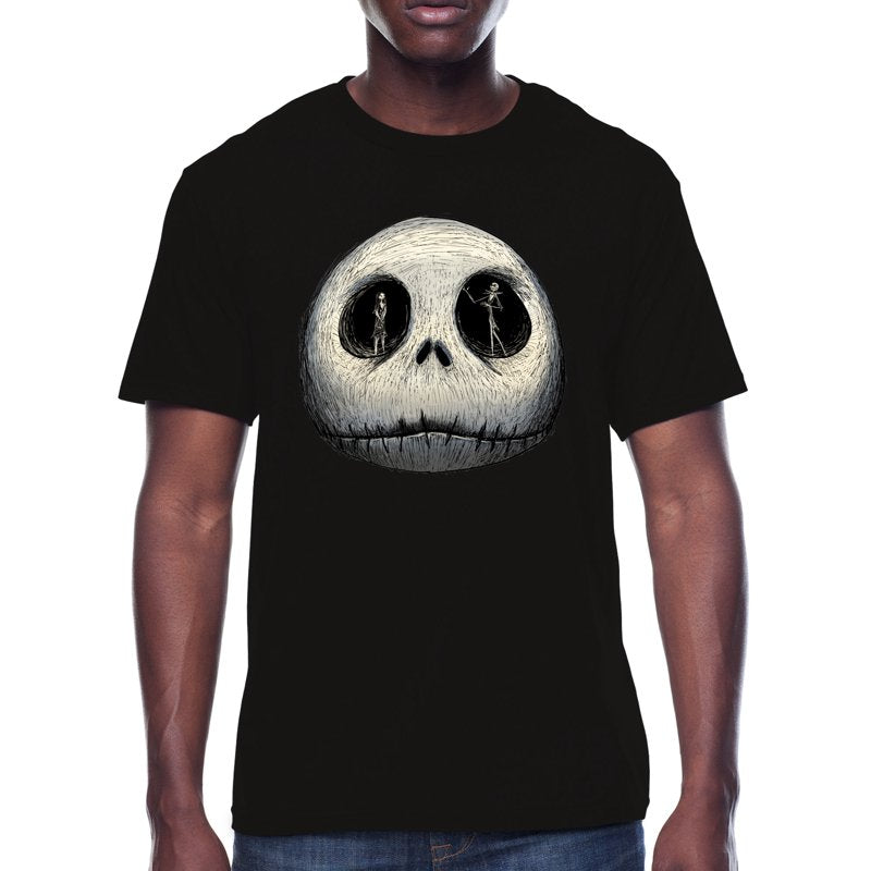 Nightmare Before Christmas Men's Big & Crew Neck T-Shirt Jack Sally Eyes Black 3XL