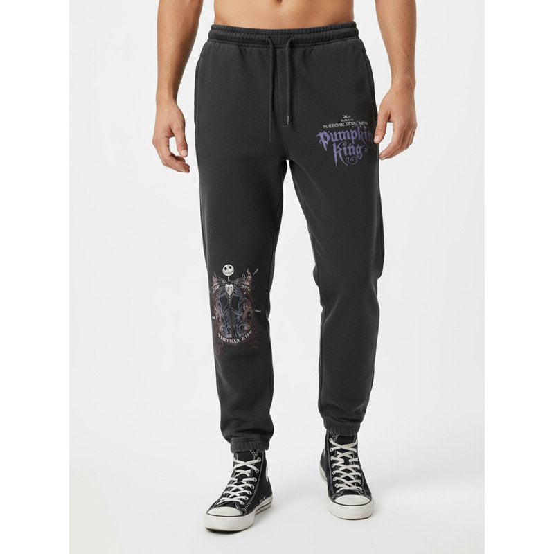 Nightmare Before Christmas Gothic Jogger Pants for Men & Big & Tall 2XL - Black Knight Variation