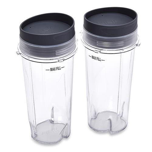 16 oz Single Serve Cups with Lids - 2-Pack for Ninja BL660