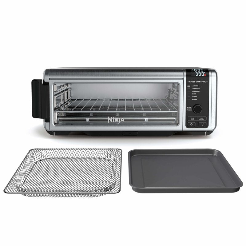 6-in-1 Digital Countertop Air Fryer & Toaster Oven, Flip-Away Stainless Steel