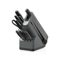 10-Piece Knife Set with Built-In Sharpener - Dark Gray