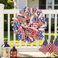 4th of July Patriotic Wreath for Front Door - Independence Day Artificial Decor - Variation 0I