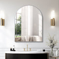 Wall Mirror 30x40 Arched Metal Vanity Mirror for Bathroom Bedroom Living Room Silver - Modern & Elegant