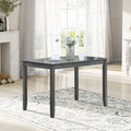 45.5" Rectangular Wooden Dining Table - Seats 4, Gray