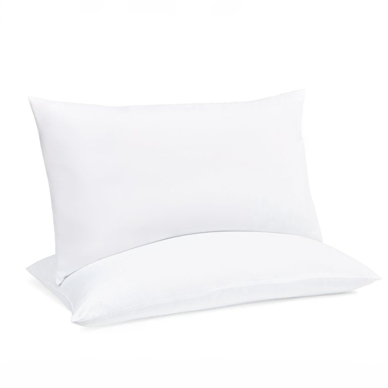 King Plush Bed Pillow Set - 2-Pack Hypoallergenic Microfiber Support