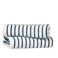 Navy 2 Pack Striped Cotton Cabana Beach & Pool Towels - Soft Absorbent 450 GSM