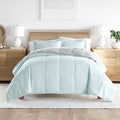 Twin/Twin XL Reversible Lightweight Down Alternative Comforter Set - Aqua & Gray